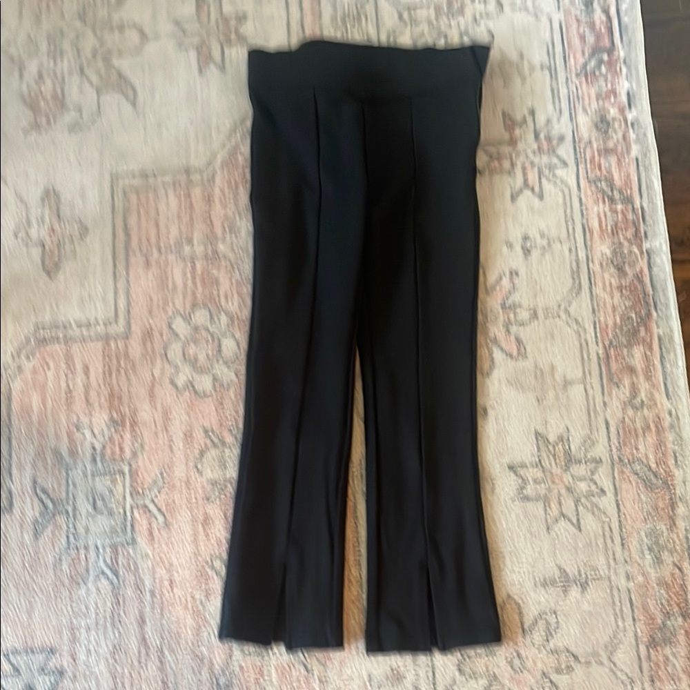 Crewcuts black ponte pants with flare bottoms- size 7